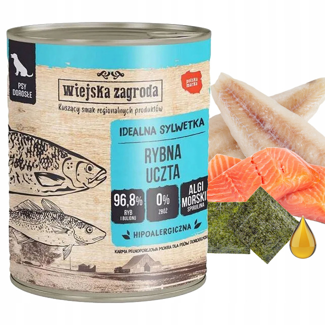 WIEJSKA ZAGRODA WATAHA HUNT Mix Smaków karma dla psa mokra 16 x 800g