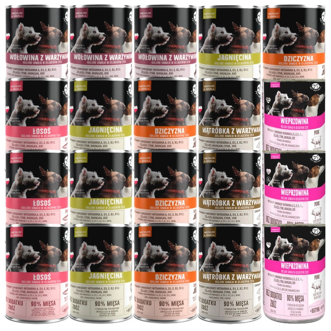 PET REPUBLIC karma mokra dla psa mix smaków 20 x 400g Bezzbożowa