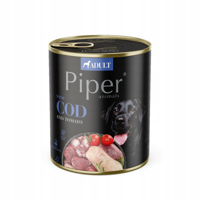 PIPER DOLINA NOTECI Karma mokra dla psa Dorsz z pomidorem 12 x 800g