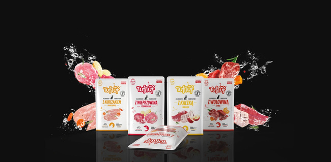 TUF TUF Saszetka Karma mokra dla psa Kaczka Jabłko 10 x 500g pełnoporcjowa