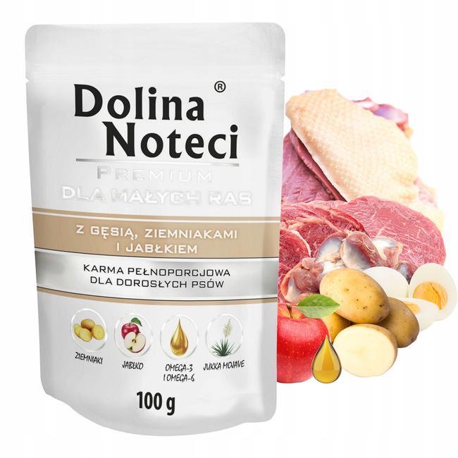 DOLINA NOTECI Premium Karma mokra dla psa małych ras MIX smaków 30 x 100g